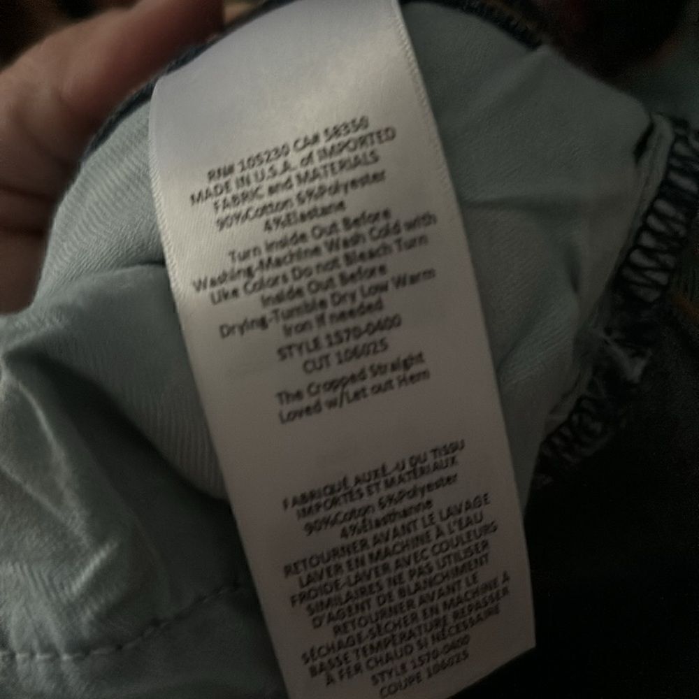 Current/Elliott cropped straight leg jeans NWT - Picture 7 of 7